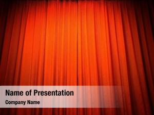 red curtain powerpoint template free download