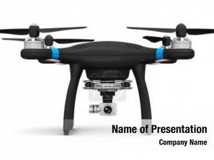 Drone on white  PowerPoint Template