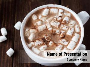Marshmallow hot chocolate white cup