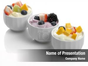 Yogurts fresh assorted fruits berries