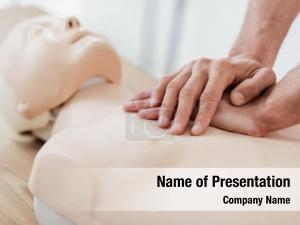 Using resuscitation training first aid dummy