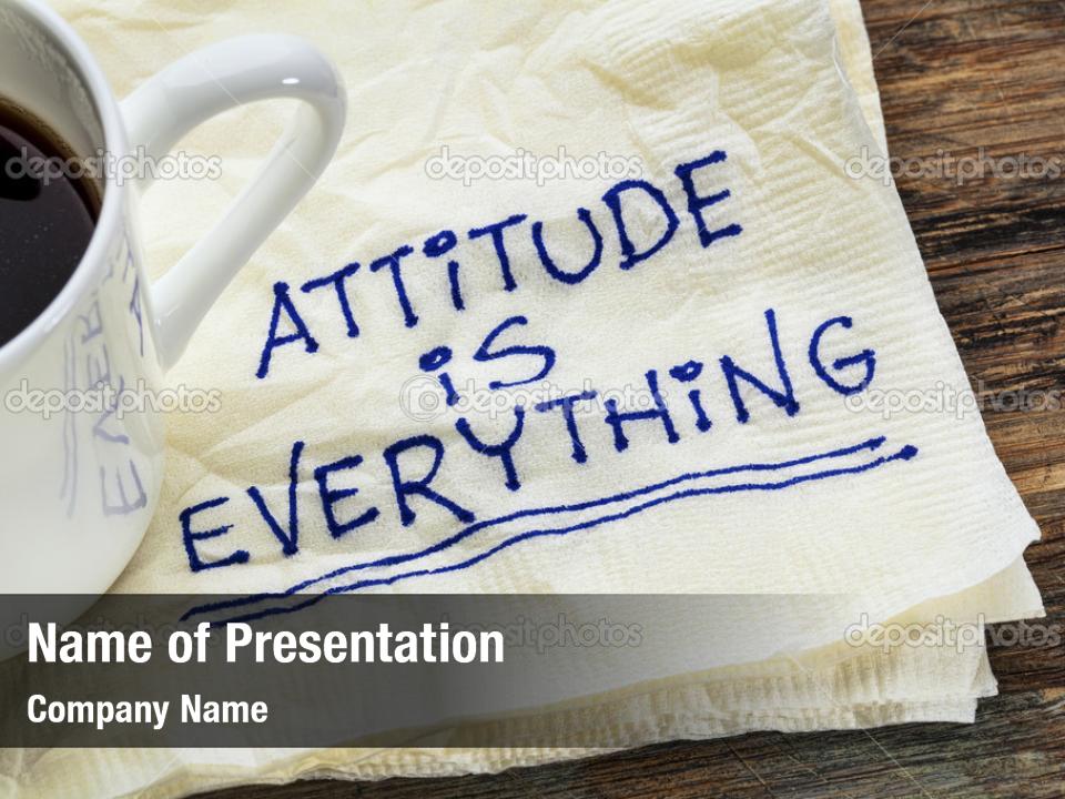 Motivational attitude everything slogan napkin