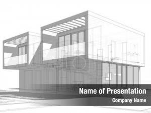 Model Of Townhouse PowerPoint Template