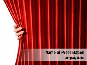 red curtain powerpoint template free download