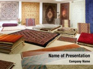 Shop arabic carpet exhibition colorful PowerPoint Template