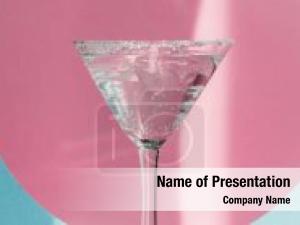 Martini gin tonic glass pink