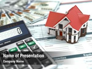 Mortgage On The House PowerPoint Template