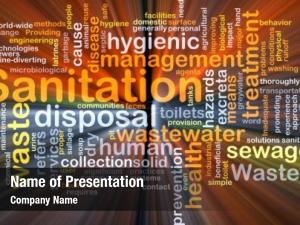 Wordcloud background concept sanitation glowing