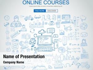Concept online courses business doodle