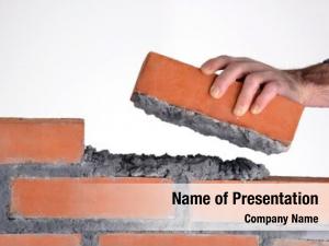 Holding constructor hand brick building
