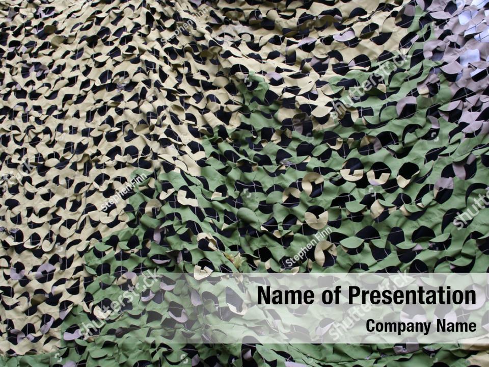 Net military camouflage  PowerPoint  Template  Net military 