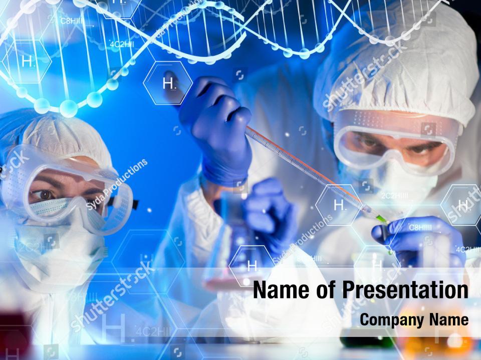 Laboratory structure dna molecule PowerPoint Template - Laboratory ...