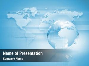 Globe in Blue Colors PowerPoint Templates - Globe in Blue Colors ...