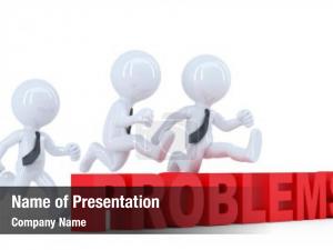 Jumping Over Problems PowerPoint Template