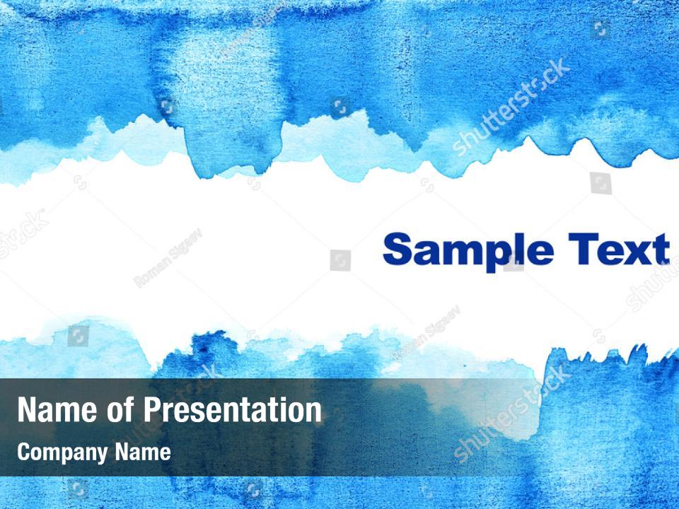 Watercolor sketch of hand PowerPoint Template - Watercolor sketch of ...