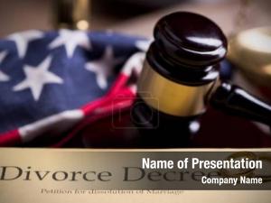 Divorce Decree With Gavel PowerPoint Template