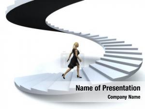 Winding Staircase Of Career PowerPoint Template