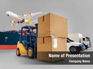 Container global business cargo freight PowerPoint Template