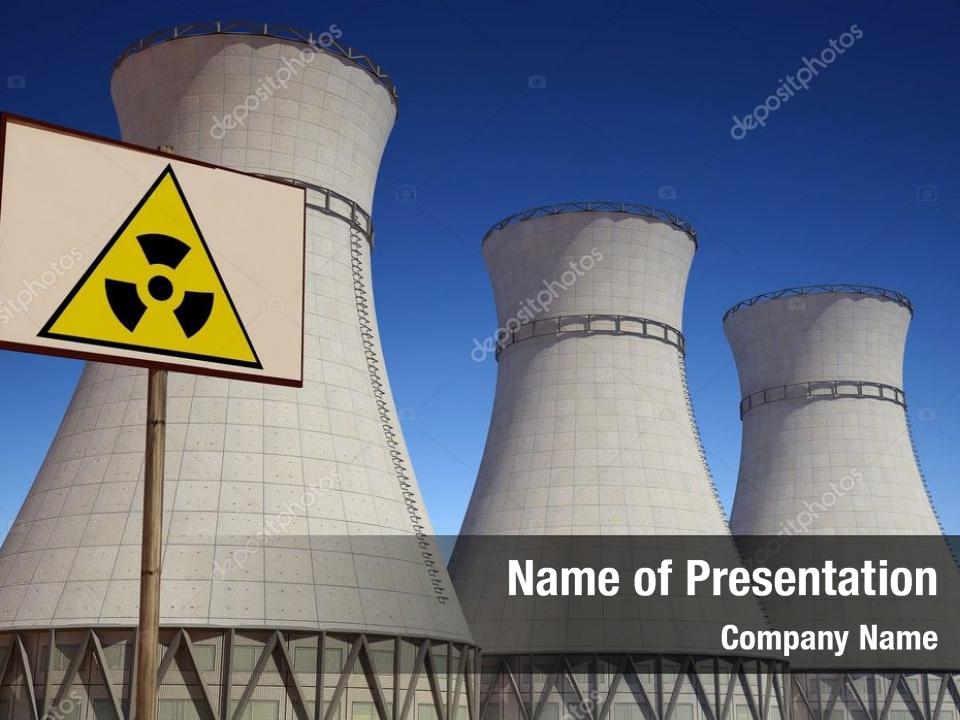 Plant nuclear power electric PowerPoint Template Plant nuclear power