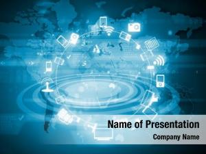 Internet globe PowerPoint Template - Internet globe PowerPoint Background