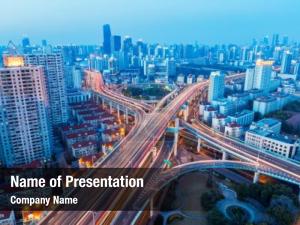 Road To The Beautiful City PowerPoint Template