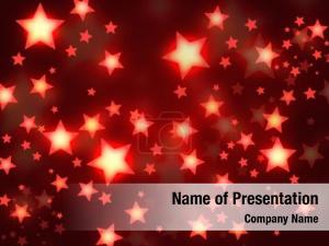 Abstract Red Stars PowerPoint Template