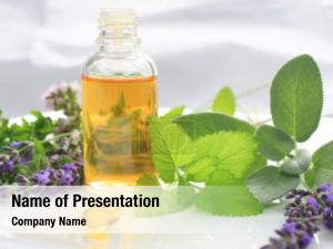 Medical fresh herbs oil bottle