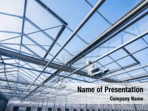 White modern greenhouse   PowerPoint Template