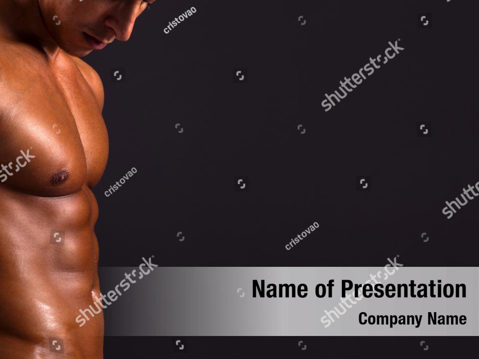 Handsome Male Torso Attractive Powerpoint Template Handsome Male