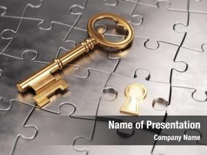 Puzzle golden key  