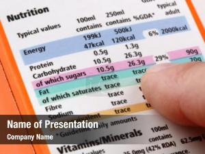 Label reading nutrition food packaging