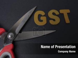 Scissors and word of gst