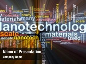 Wordcloud background concept nanotechnology glowing PowerPoint Template