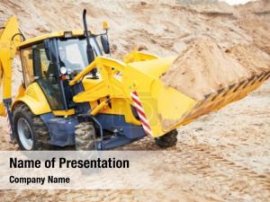 Excavator wheel loader backhoe PowerPoint Template