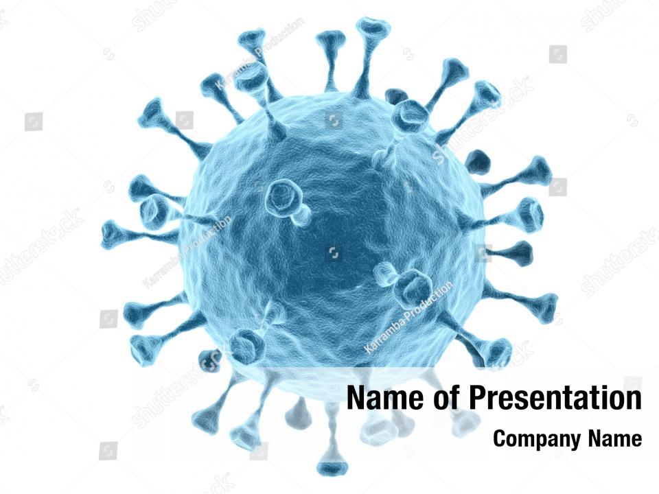 Microbiology colorful influenza virus PowerPoint Template