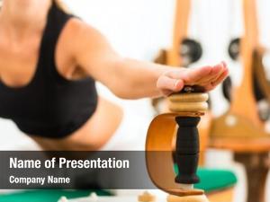 Physiotherapy Female Athlete Doing Powerpoint Template - Physiotherapy 