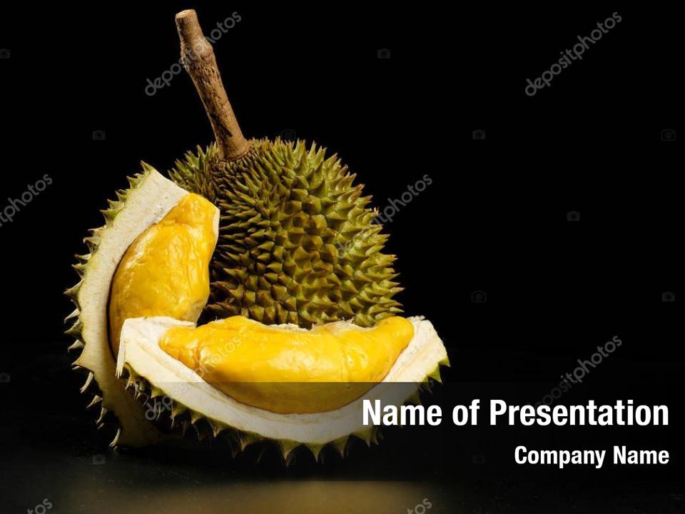 Plantilla de PowerPoint de nutrición de durian