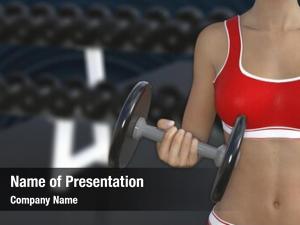 Training lady muscle fit body