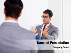 Speach politician planning front mirror PowerPoint Template