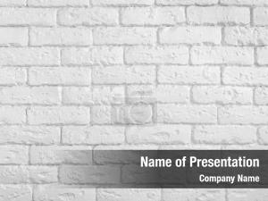 Brick modern white wall texture PowerPoint Template