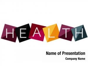 Concept word health color geometric