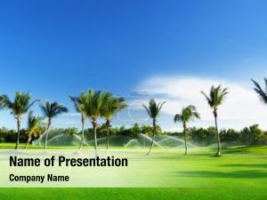 Course irrigation golf dominican republic PowerPoint Template