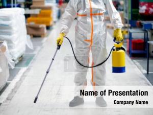 Cleaning factory worker floor 