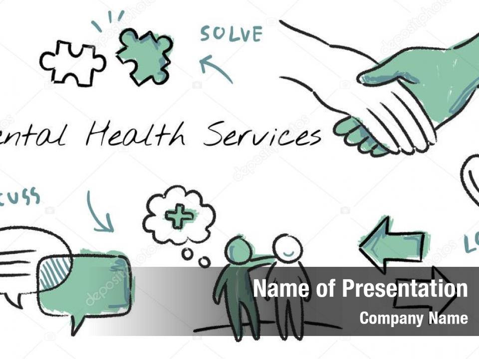 Diagrama de boceto de atención de salud mental