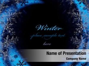 Winter dark blue decorative frame,