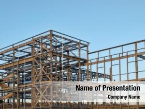 Steel construction site, frame structure