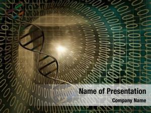 Dna binary tunnel strand  PowerPoint Template