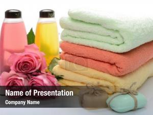 Shampoo towel, soap, white 