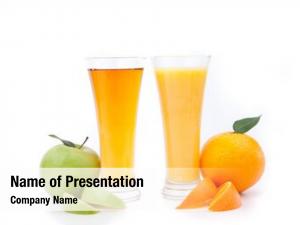 Apple orange juice juice against