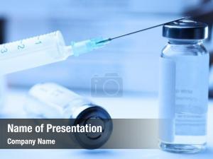 Injection syringe medicine special blue PowerPoint Template